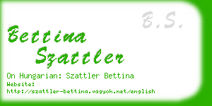 bettina szattler business card